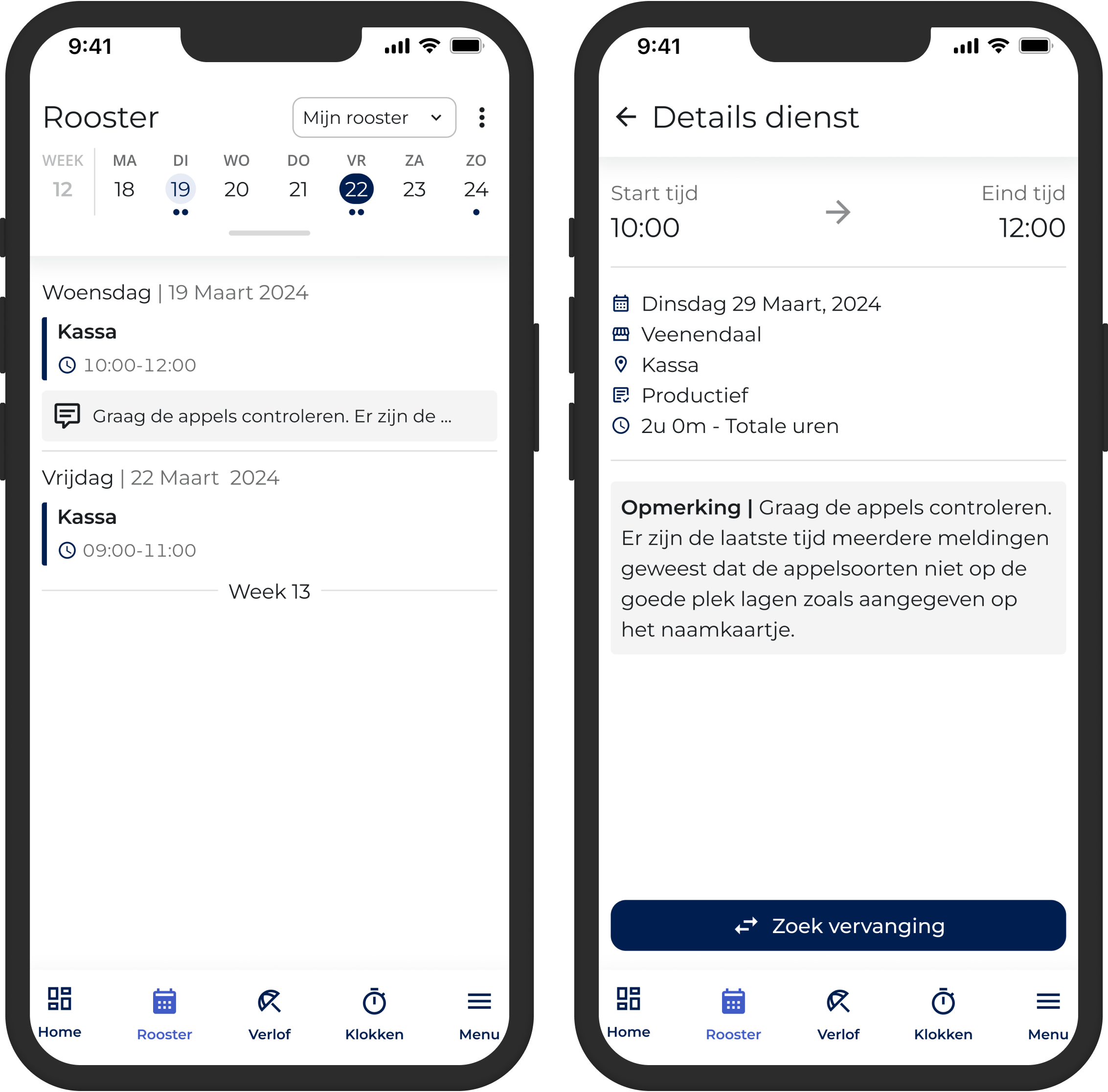 Opmerking in het rooster
